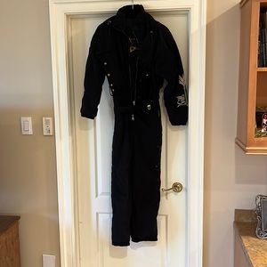 Bogner Siegfried and Roy collection black winter ski jumpsuit size 6